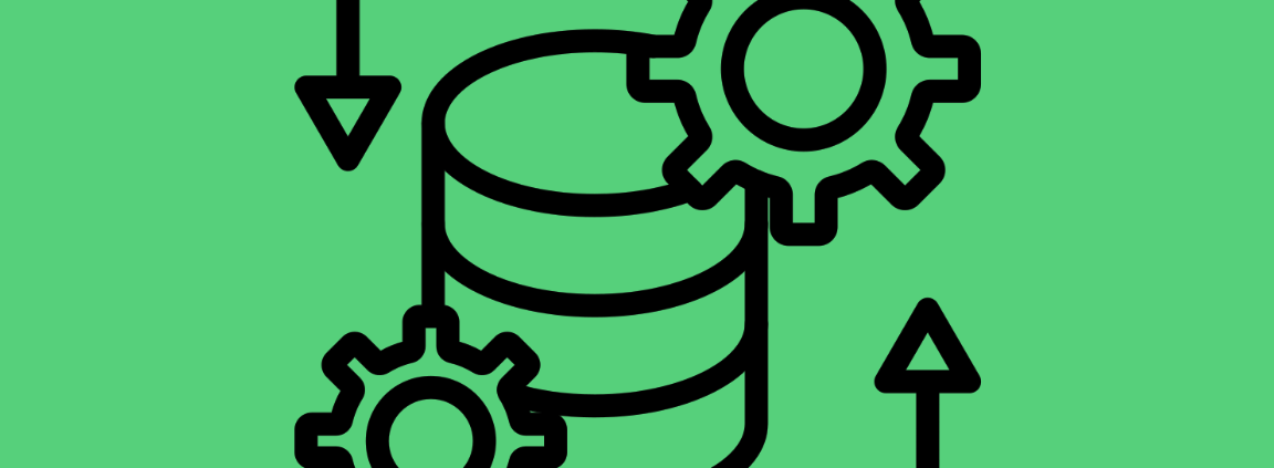 Teiknuð mynd af kubbum sem raðast saman og tannhjólum